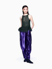 Lurex jersey top with fringes