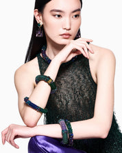 Lurex jersey top with fringes