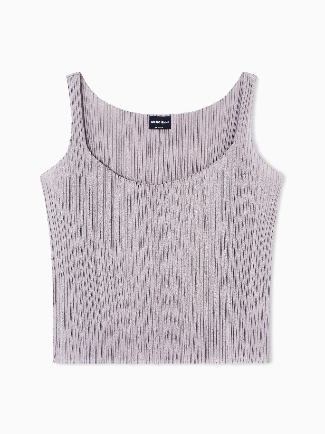 Pleated jersey twin-set