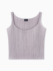 Pleated jersey twin-set