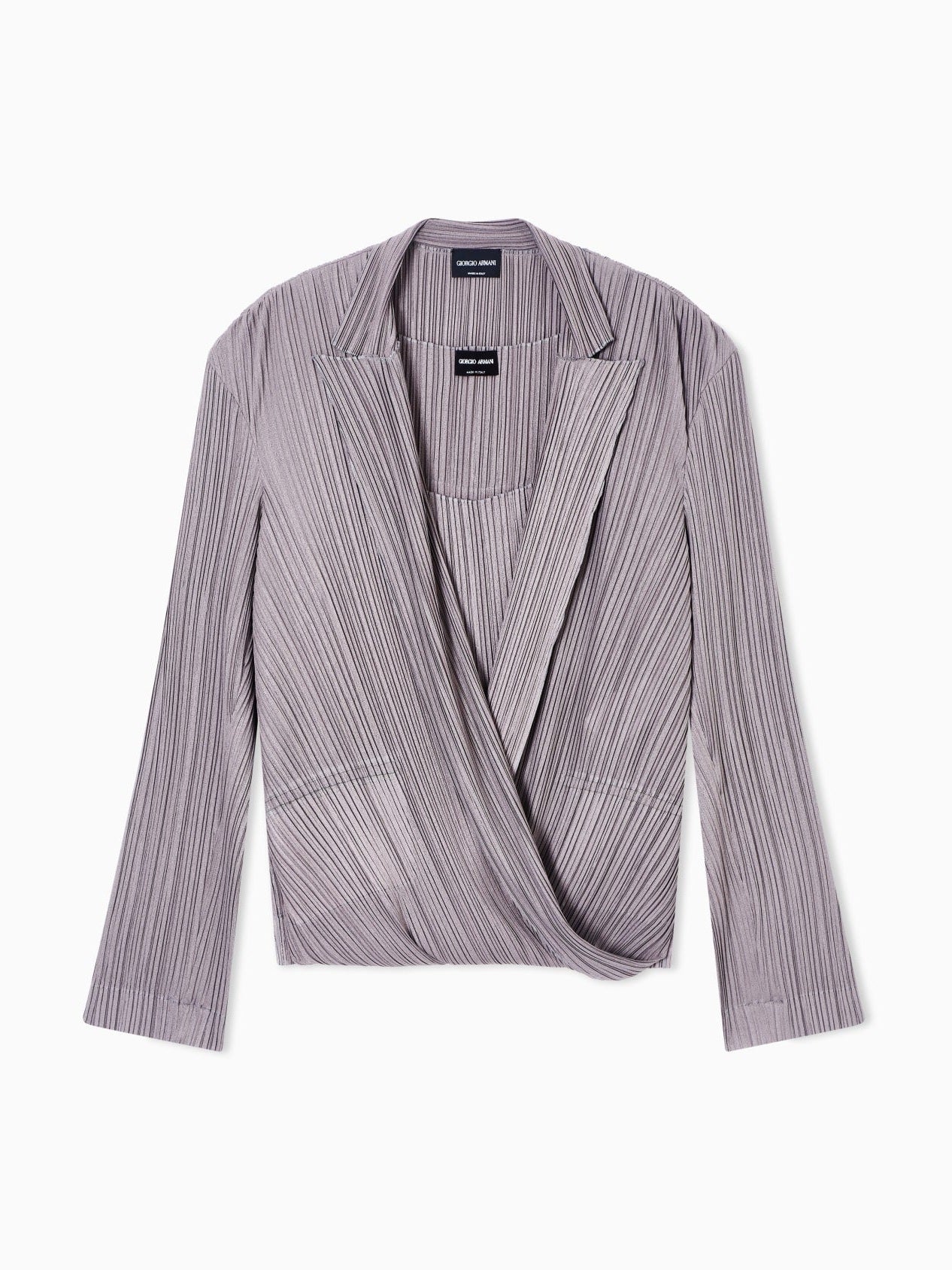 Pleated jersey twin-set