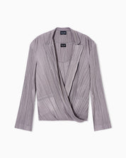 Pleated jersey twin-set