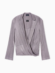 Pleated jersey twin-set