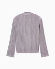 Pleated jersey twin-set