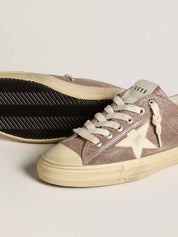 V-Star in light brown metallic suede with cream leather star