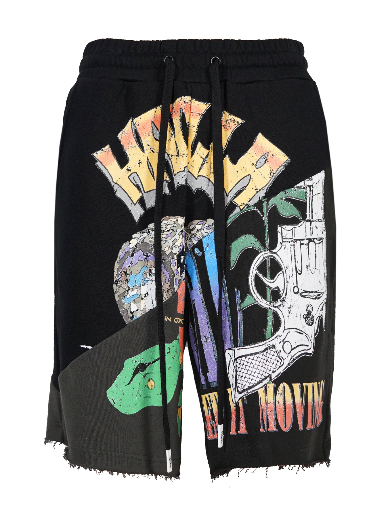 Haculla in concert cut-up knit shorts