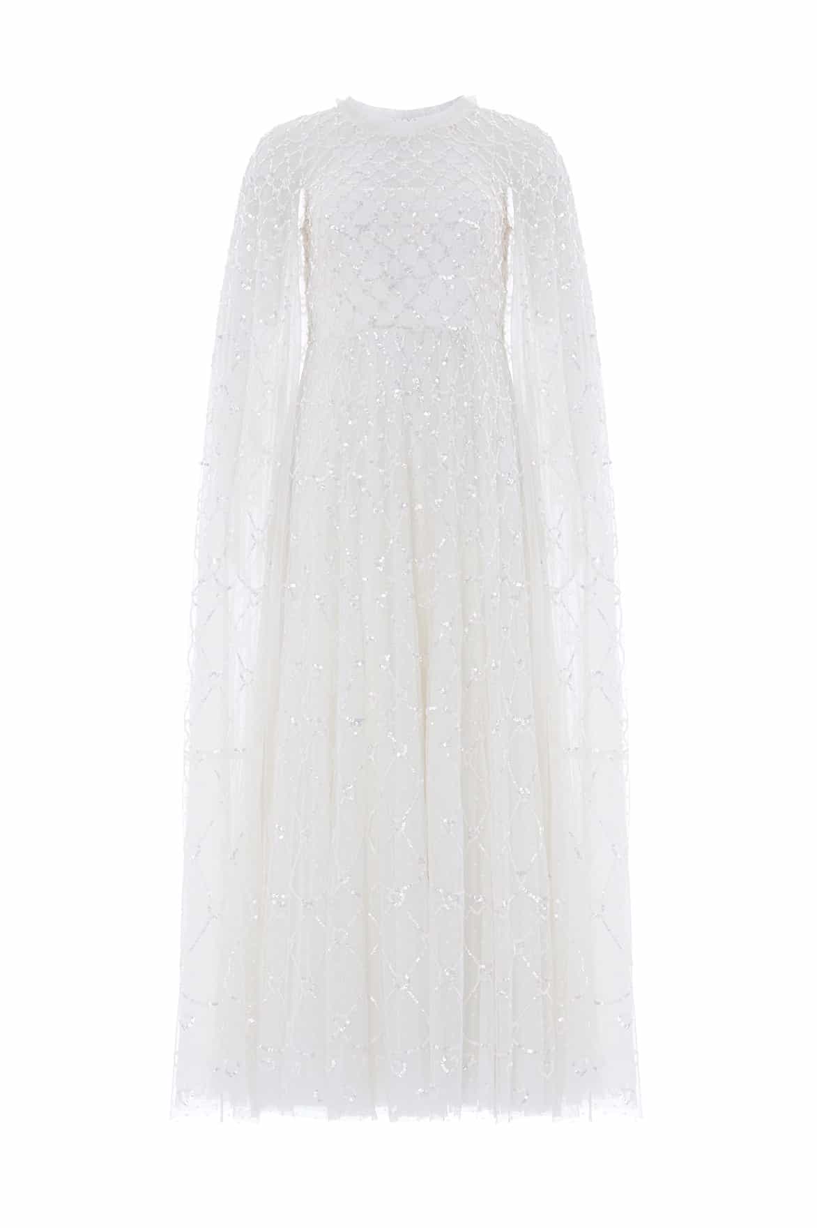 Heart lattice ankle gown