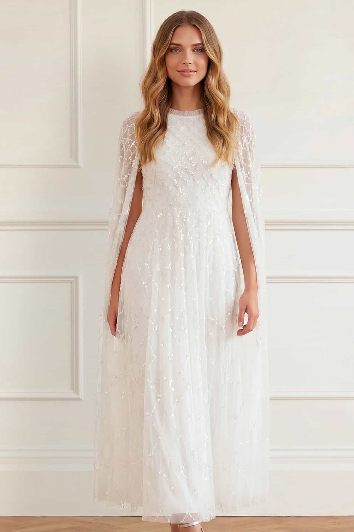 Heart lattice ankle gown