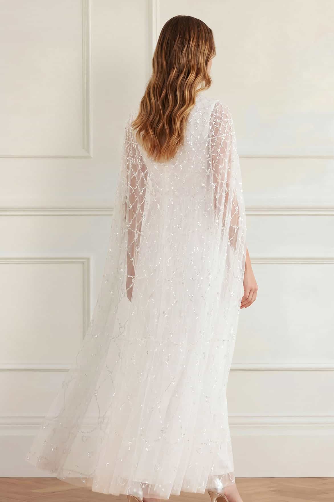 Heart lattice ankle gown
