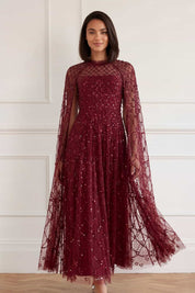Heart lattice ankle gown