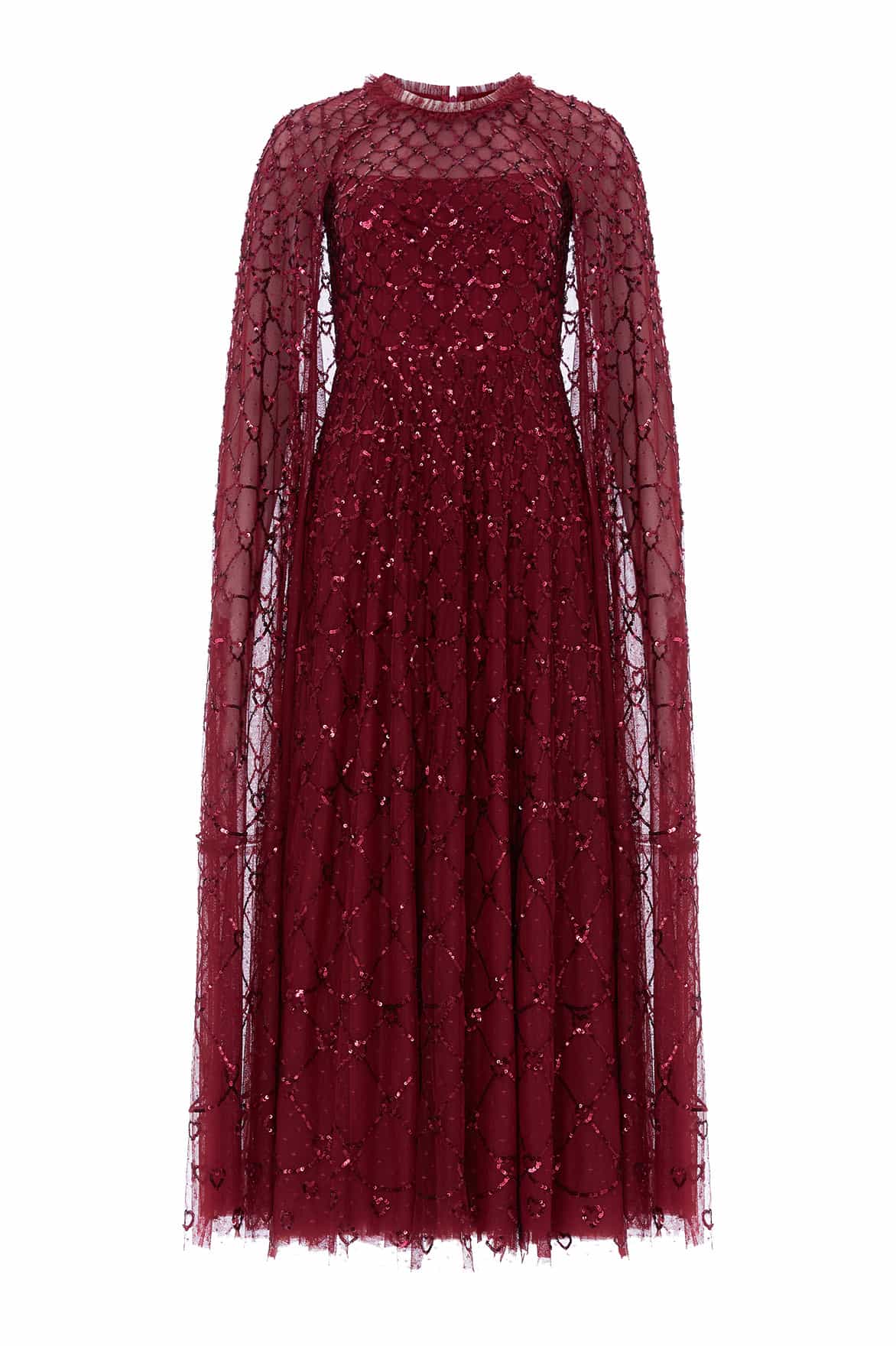 Heart lattice ankle gown