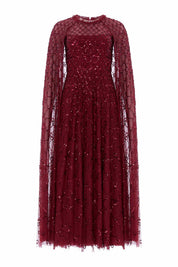 Heart lattice ankle gown