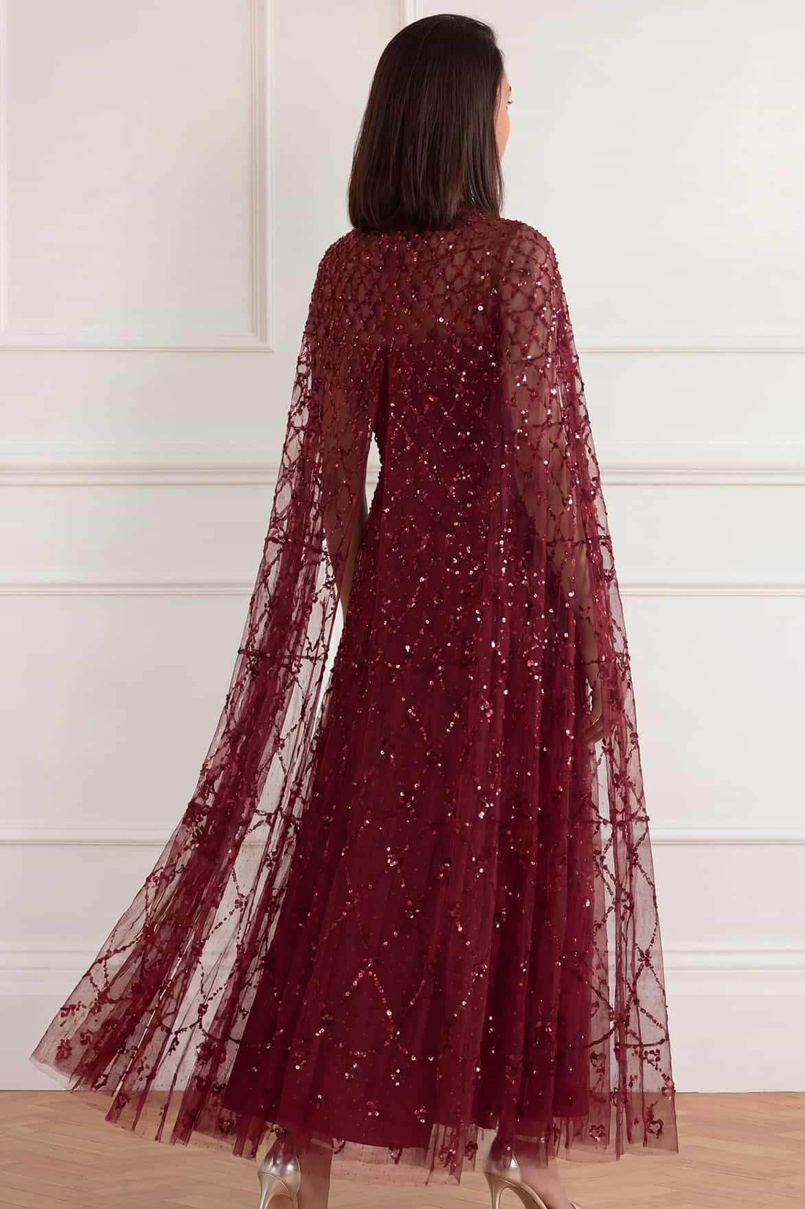 Heart lattice ankle gown