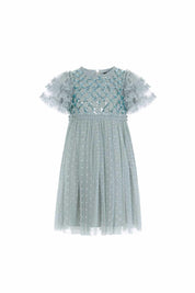 HEART LATTICE BODICE KIDS DRESS