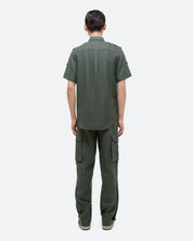 قميص الكتان بكتافيات بلون غرافيت