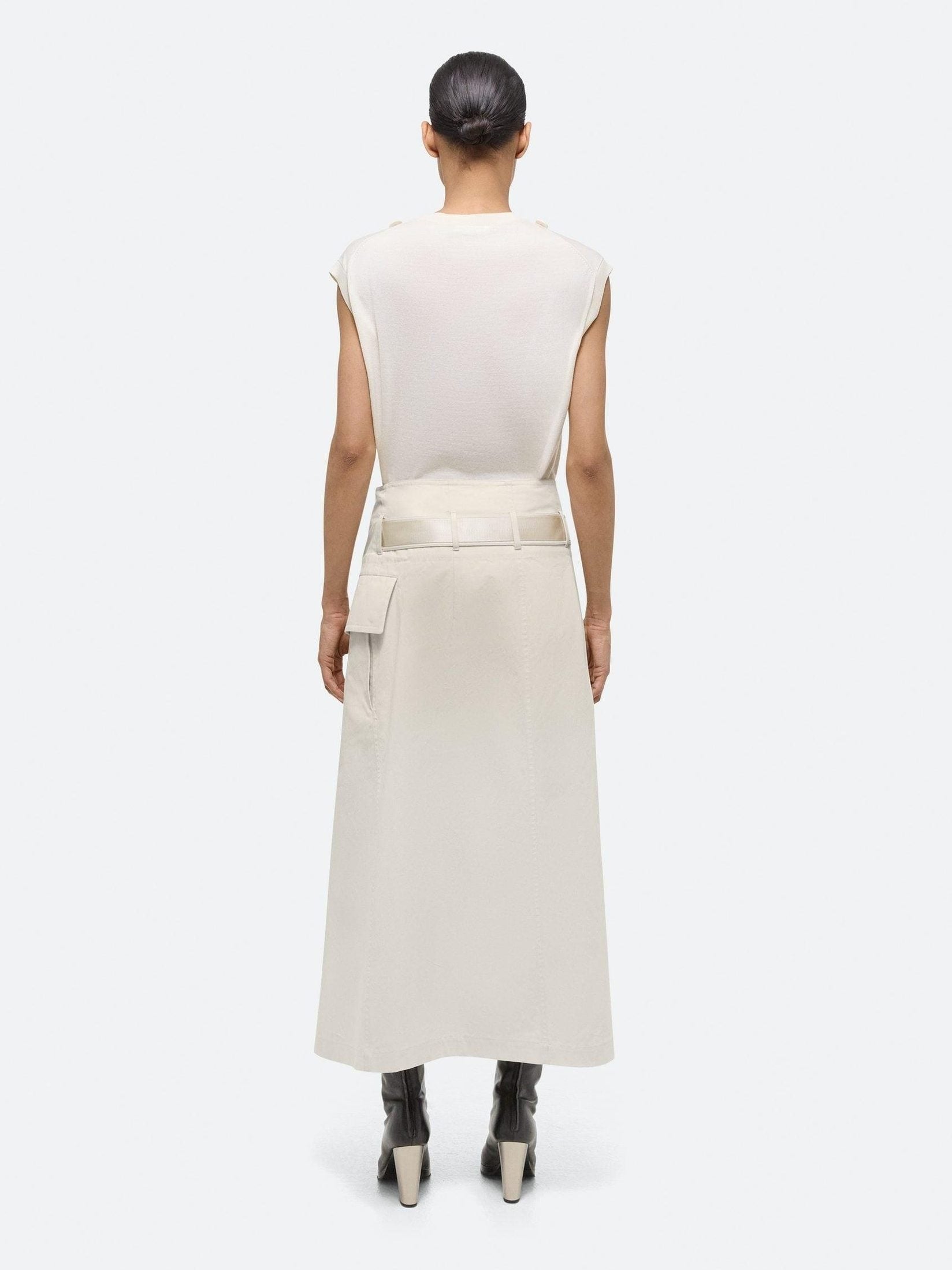 Trench wrap skirt