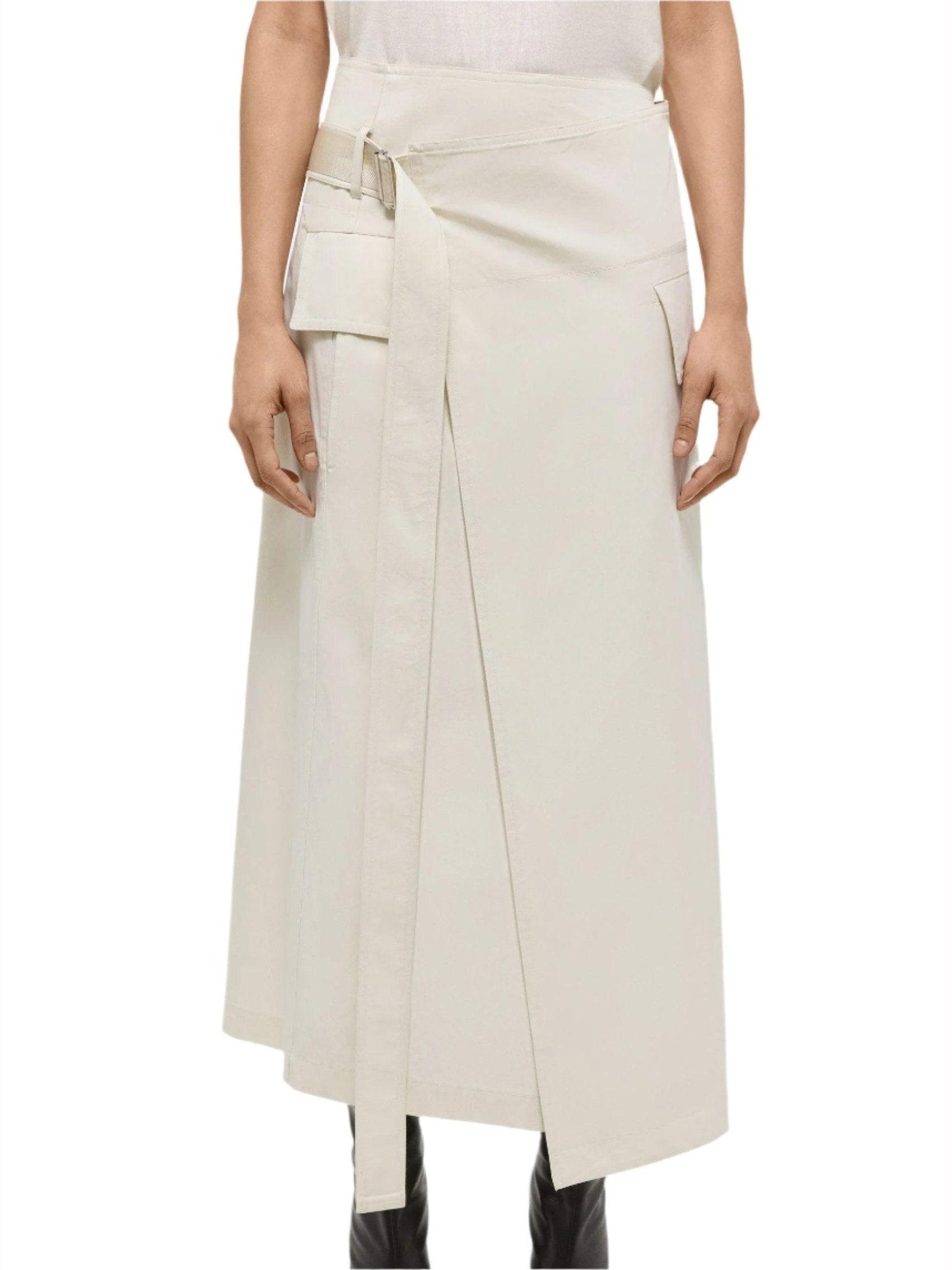 Trench wrap skirt
