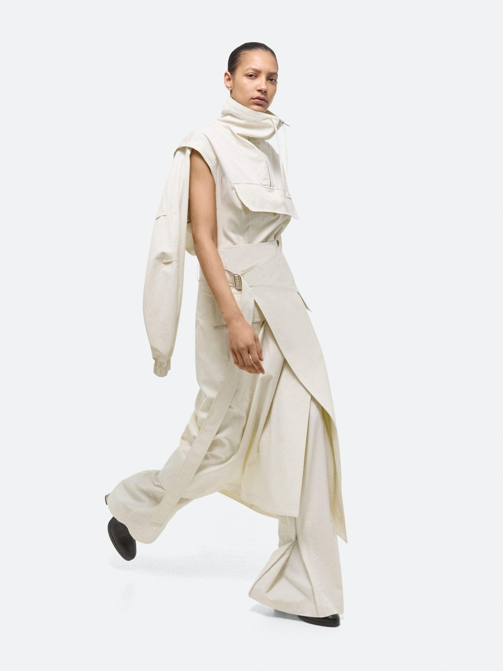 Trench wrap skirt