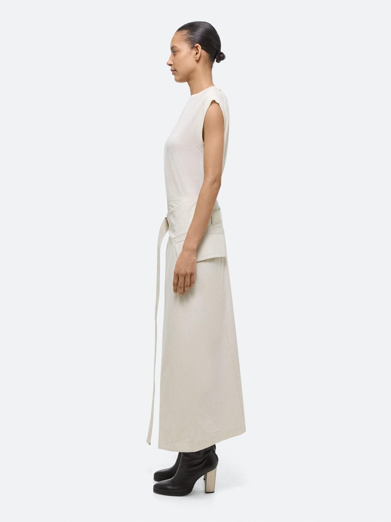 Trench wrap skirt