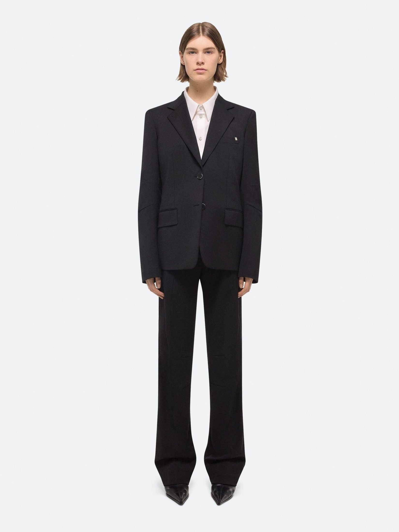 Curved classic blazer