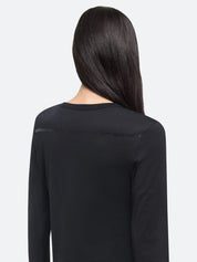 Long-sleeved slim logo tee