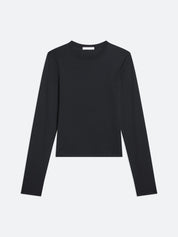 Long-sleeved slim logo tee