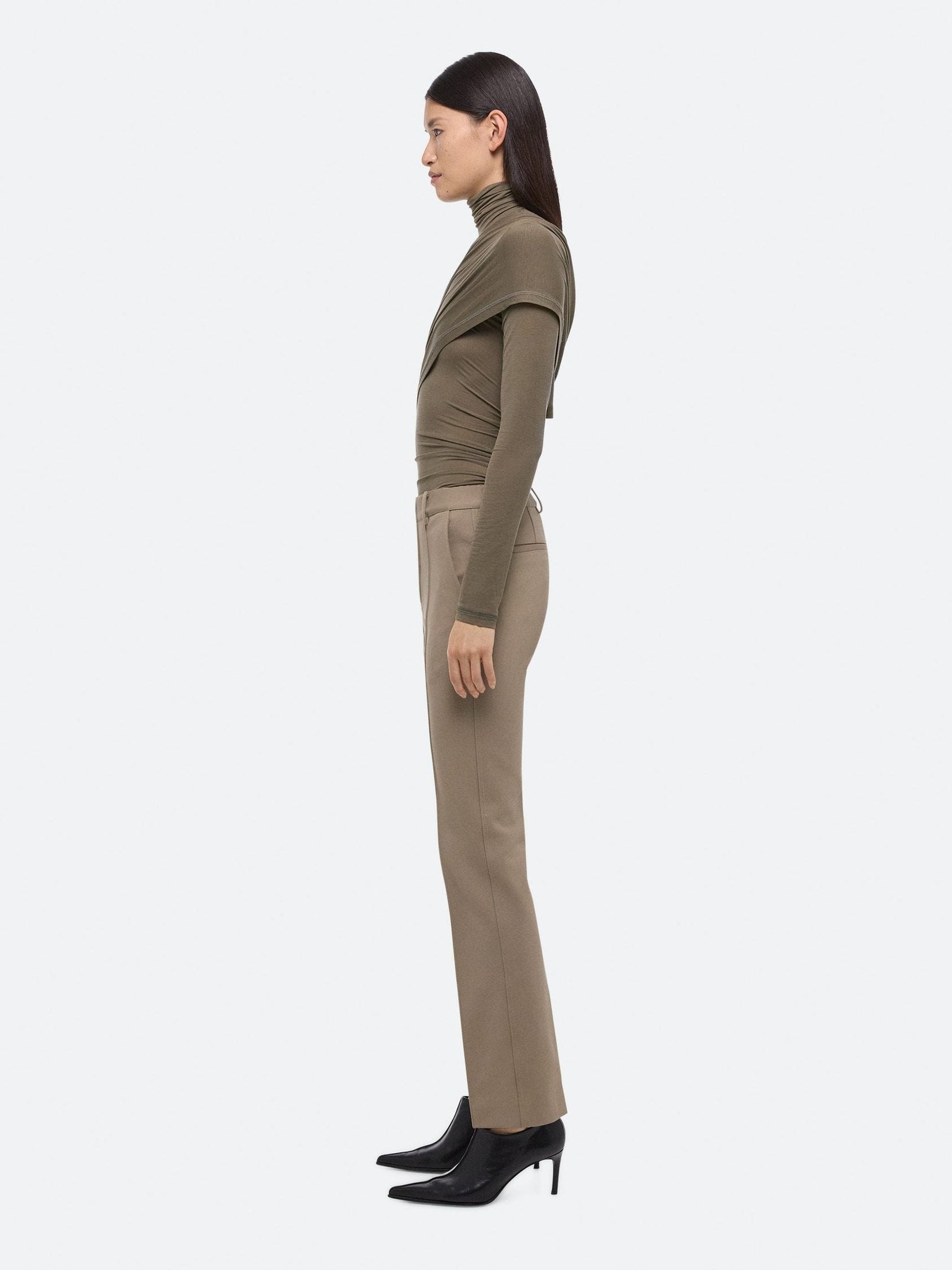Slim zip pants