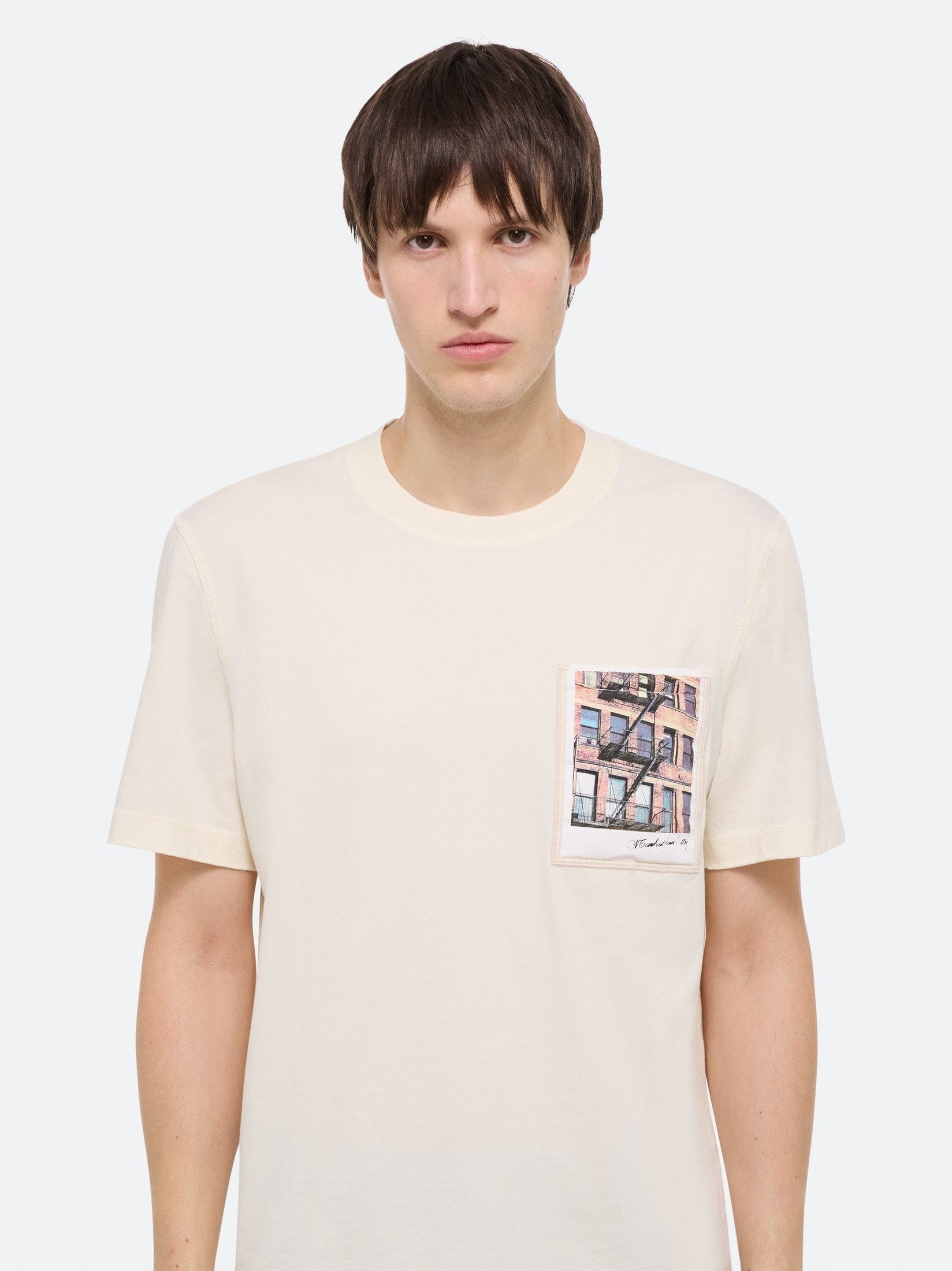 Postcard tee building