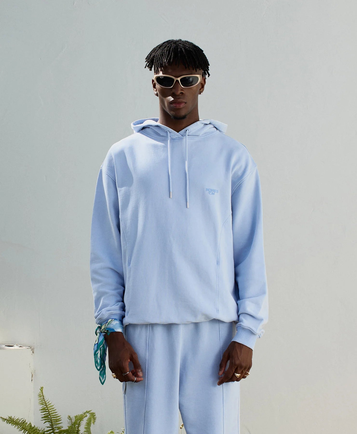 HOMIES CLUB HOODIE VINTAGE LIGHT BLUE