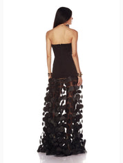 Harper strapless black gown