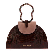 HAWAZEN - Brown Croc Embossed/ Dusty Rose