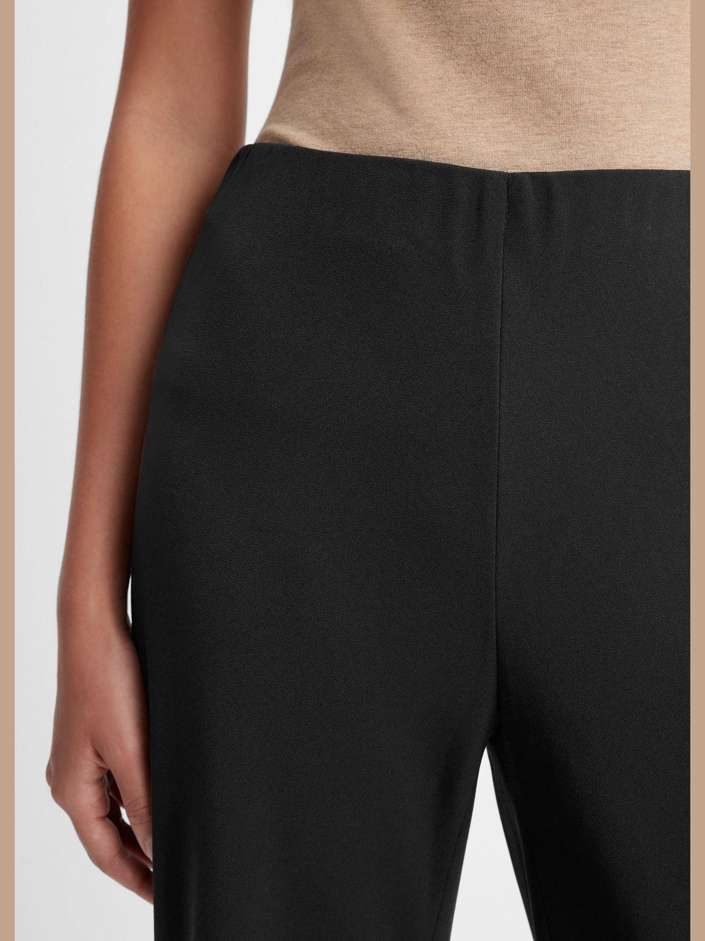 High-waist crepe bias pant