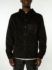 Hooded flannel shirt