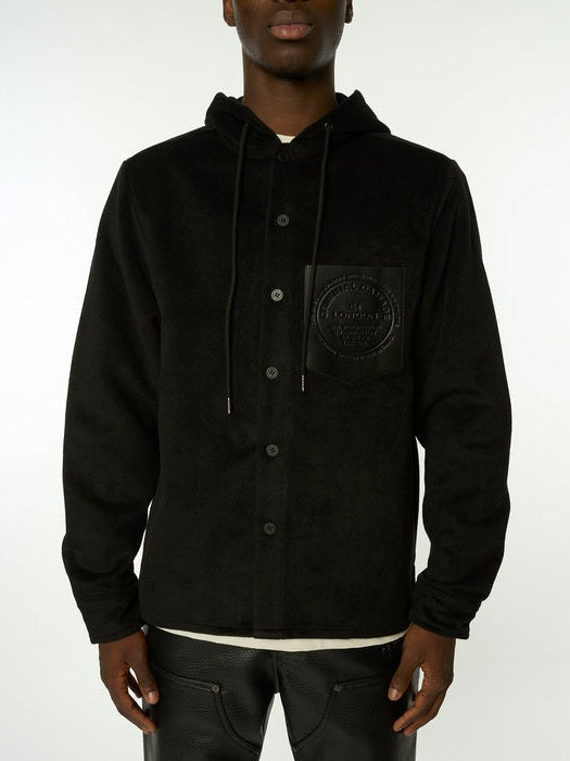 Hooded flannel shirt