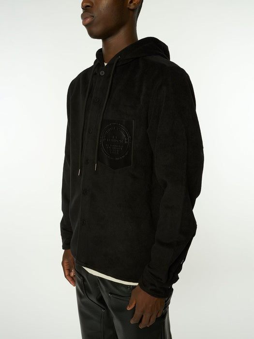 Hooded flannel shirt