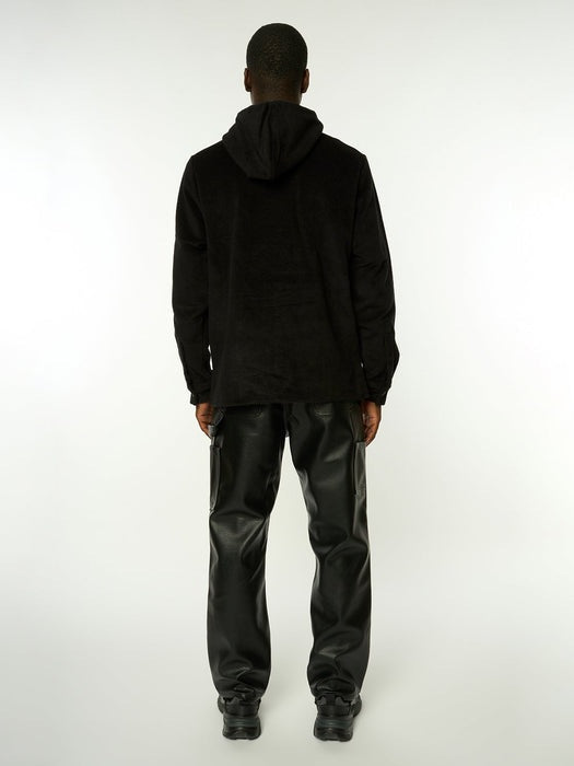 Hooded flannel shirt