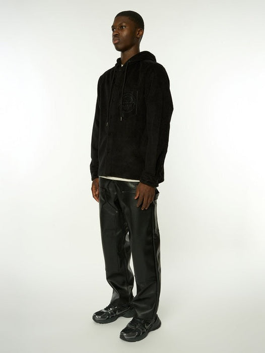 Hooded flannel shirt