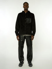Hooded flannel shirt