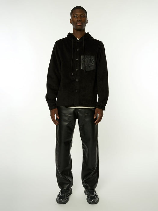 Hooded flannel shirt