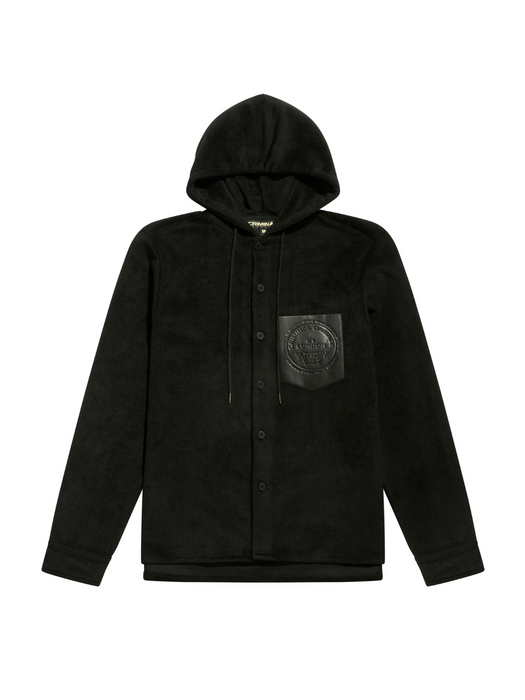 Hooded flannel shirt