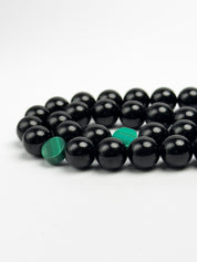 Handcrafted individual black tourmaline rosary