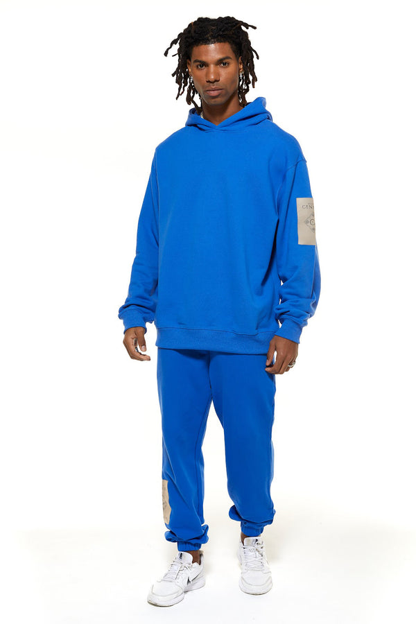 Blue Hoodie With Cenmar Patch