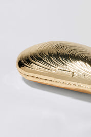 BRIDGET METAL OYSTER SHELL CLUTCH