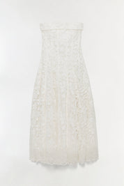 Imogen cotton lace bustier midi dress