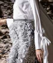 Silver sequenced skirt