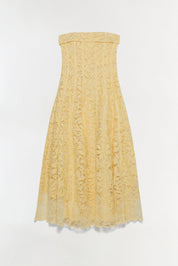 Imogen cotton lace bustier midi dress