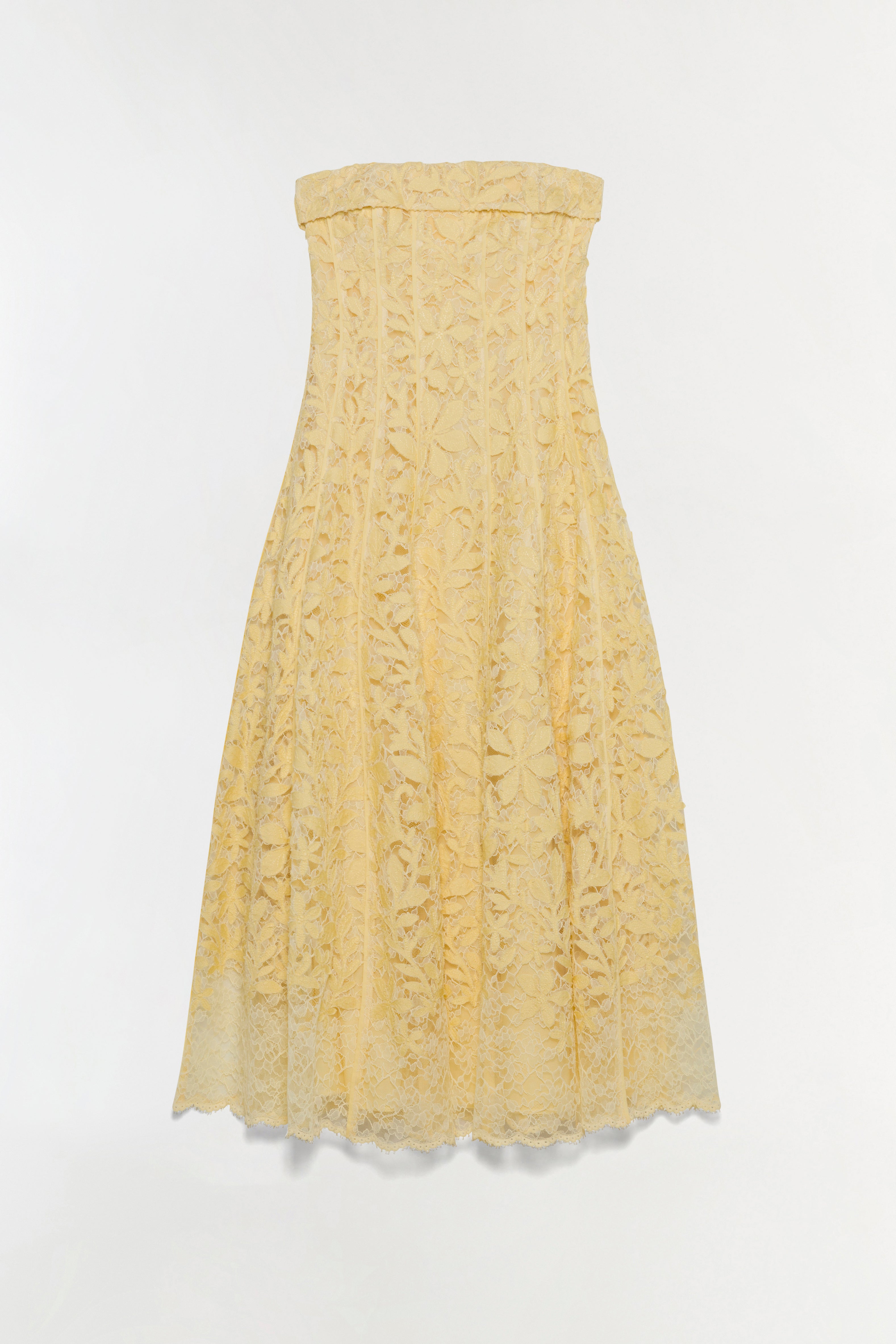Imogen cotton lace bustier midi dress