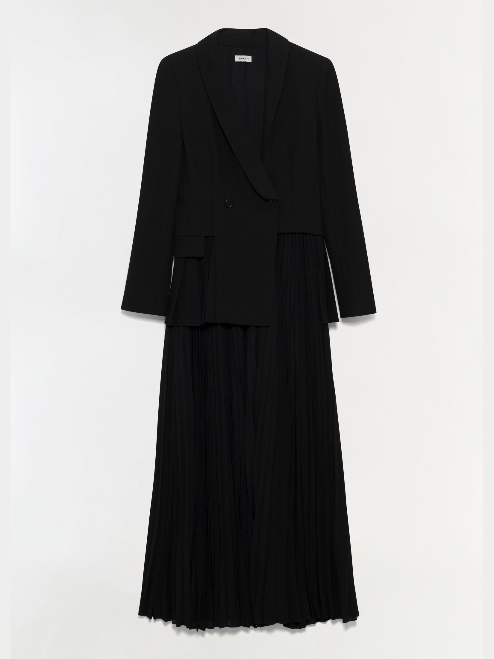 Alexandra Pleated Blazer Midi Dress