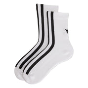 Y-3 STRIPES SOCKS WHITE