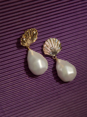 Tiered shell earrings